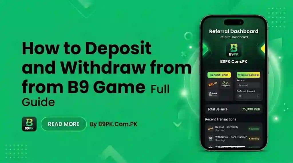 Deposit and Withdraw from B9 Game