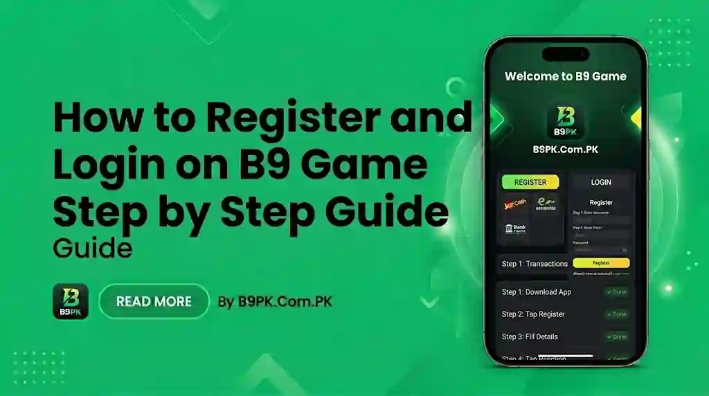 Register and Login on B9 Game